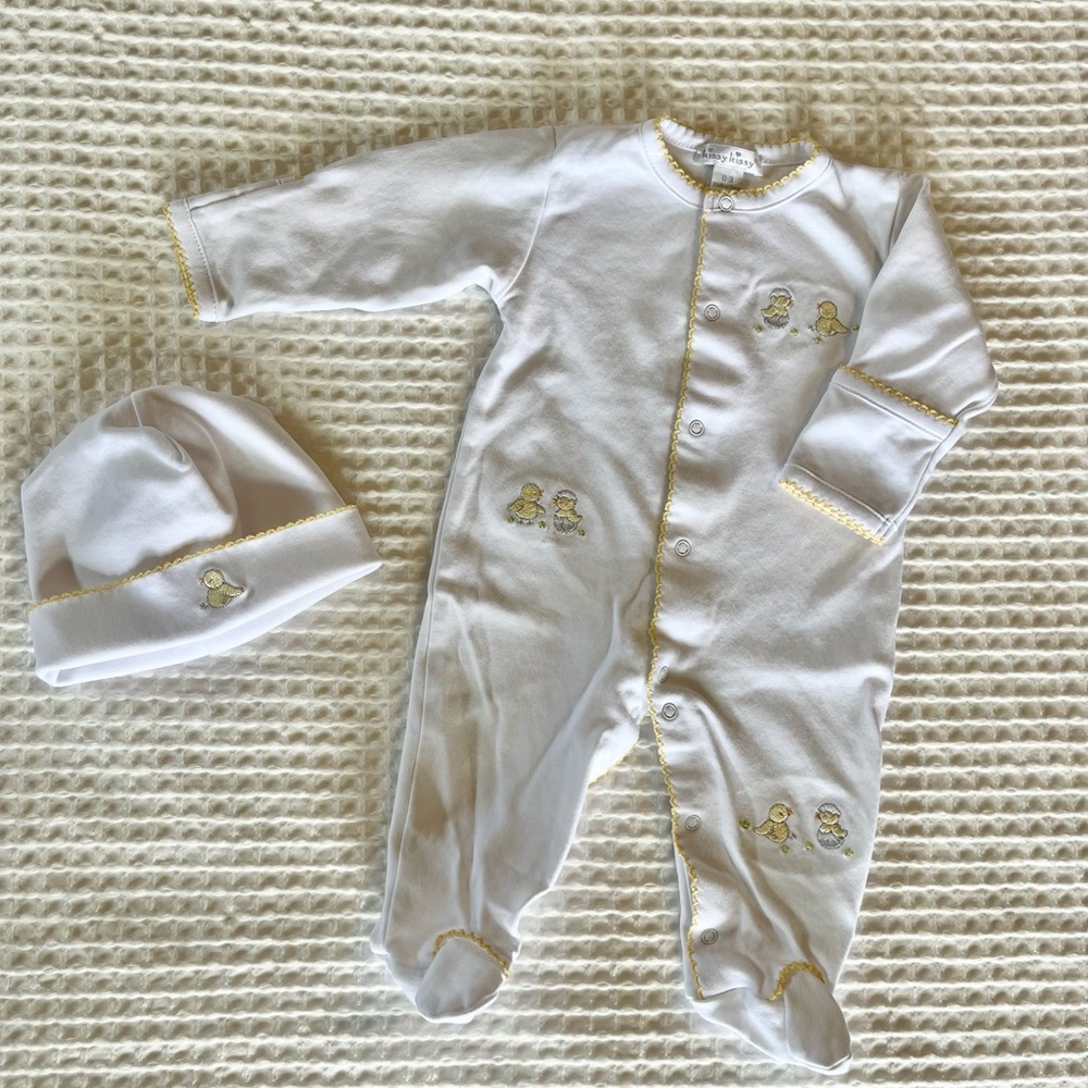 Kissy Kissy Hatchlings Footie & Hat Set - NWOT